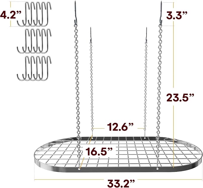 Vdomus Hanging Pot Rack - Image 6