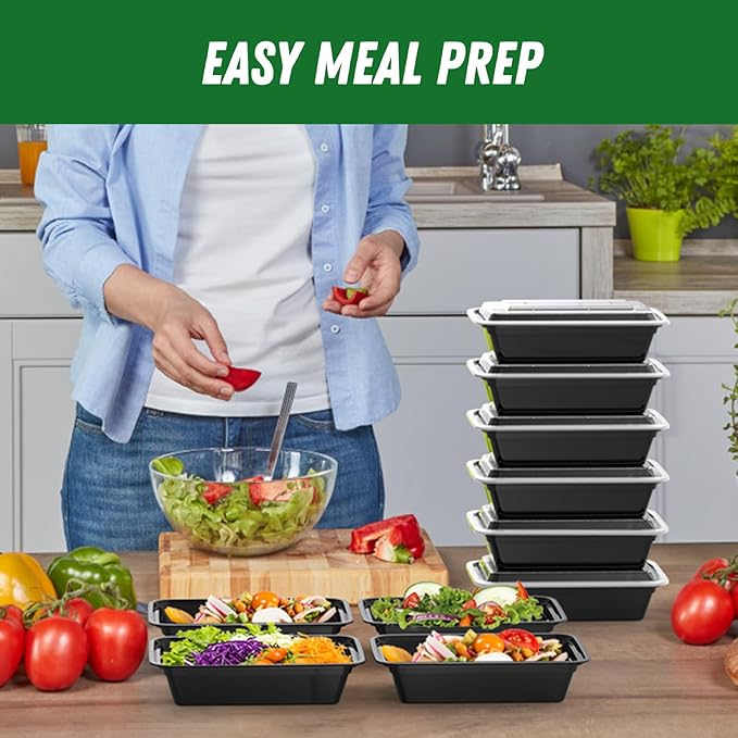Dealusy 50 Pack 38 oz Meal Prep Containers Reusable - Image 6
