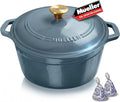 MUELLER HOME 6 Quart Enameled Cast Iron Pot Dutch Oven, Heavy-Duty, Oven-Safe by MUELLERHOME