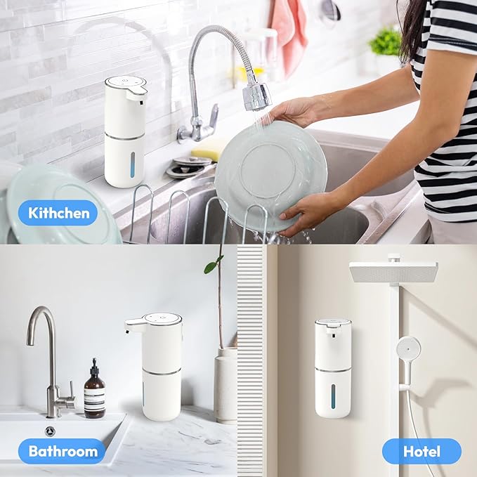Automatic Soap Dispenser Touchless, Liquid Hand Soap Dispenser 12.8oz USB - Image 9
