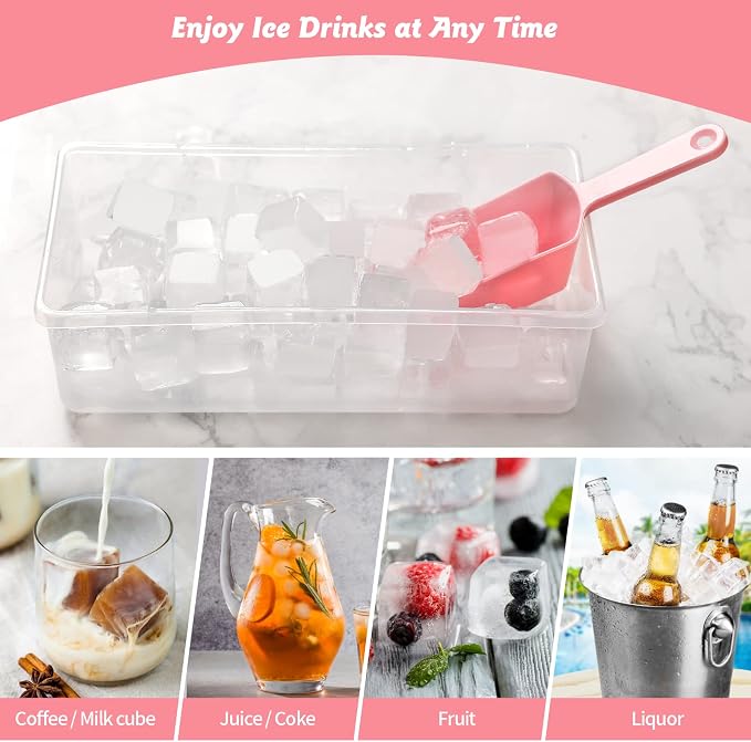 Silicone Ice Cube Tray with Leak-Proof Lid & Storage Bin - Image 5