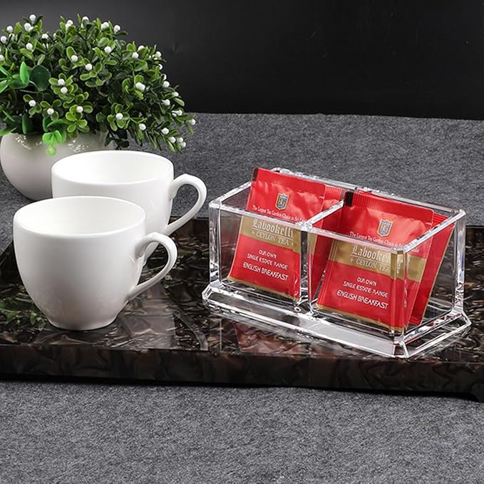 Acrylic Tea Bags Holder Coffee Sugar Bag Case Guest Room Storage Boxes - Image 3