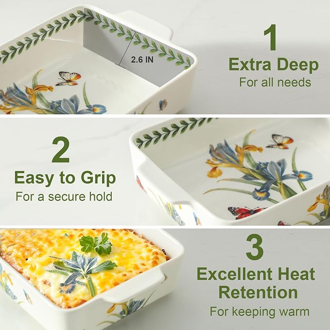 Ceramic Iris Baking Casserole Dish - Image 5