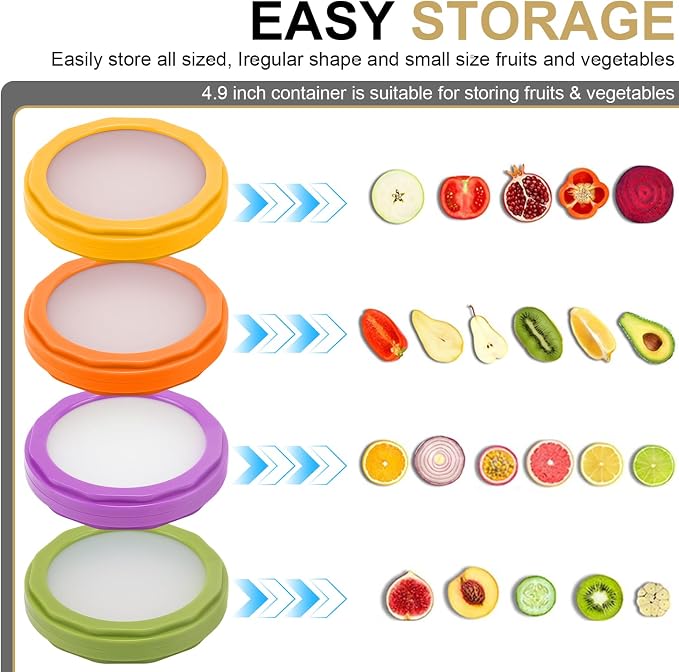 Winb Avocado Saver & Onion Storage Set of 4 Reusable Fruit and Veggie Savers - Image 6