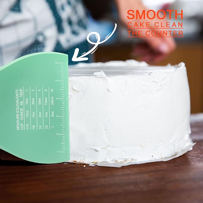 Teenitor 2 Pieces Dough Scraper, Plastic Dough Cutter, Bread Scraper - Image 4