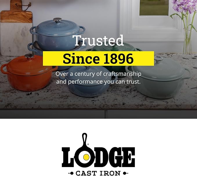 Lodge Essential Enamel Cast Iron Dutch Oven - Image 8