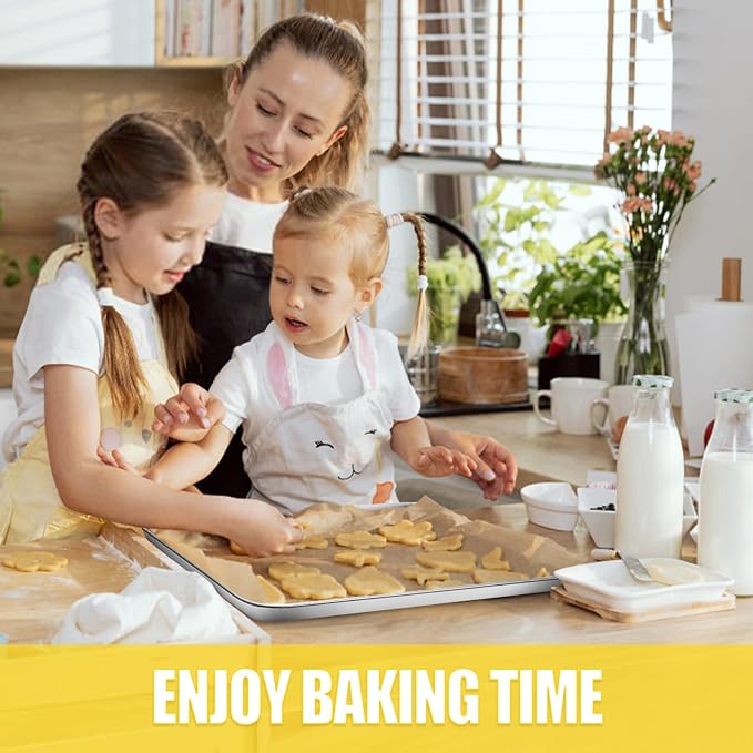 Terlulu Baking Sheet, Cookie Sheet, Stainless Steel Baking Pan, 2 Piece-17.3''x - Image 7