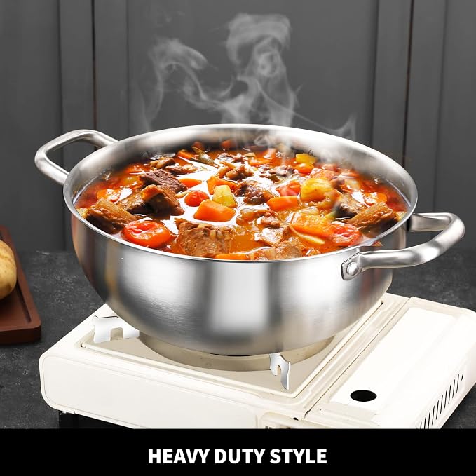 Delarlo Tri-Ply Stainless Steel 12 Inch Everyday Pan - Image 6