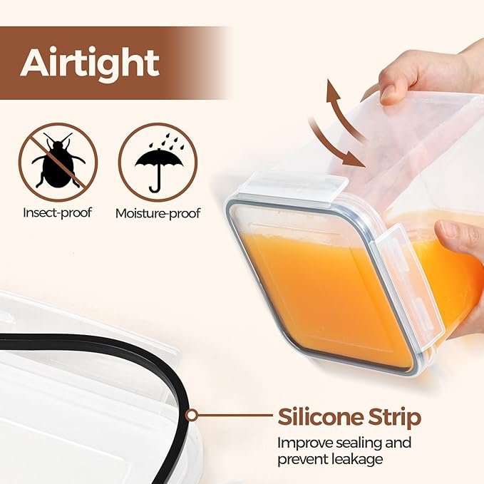 ComSaf Brown Sugar Container Set of 2, Airtight Food Storage Containers - Image 5