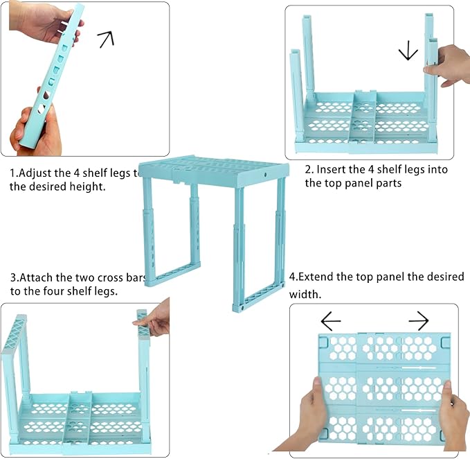 Locker Shelf Adjustable Height and Width, Locker Organizer - Image 3