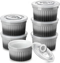 vancasso 8 oz Ramekins with Lid, Porcelain Creme Brulee Souffle Dishes by vancasso