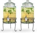 MosJos 2 PACK 1.5 Gallon Drink dispenser, Glass Beverage Dispenser by MosJos
