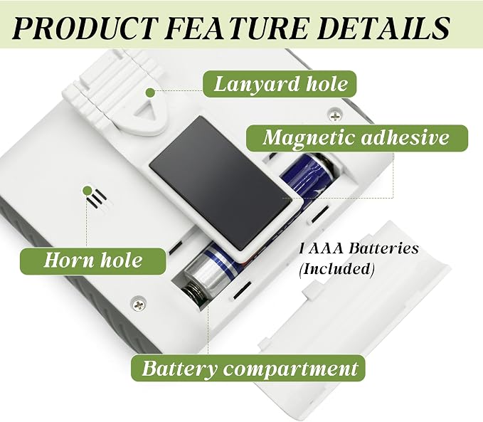 Large LCD Display Kitchen Timer -Magnetic Digital Timers, Loud Alarm, Memory - Image 8