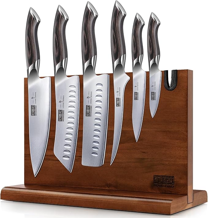 HOSHANHO 7 Pieces Kitchen Knife Set, Japanese High Carbon Stainless Steel by HOSHANHO