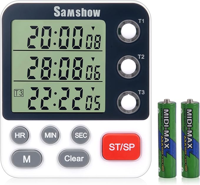 Digital Dual Kitchen Timmers 3 Channels Count UP/Down Timer Cooking Timers by Samshowmakesyourkitchentechnologicalmodernandadvanced