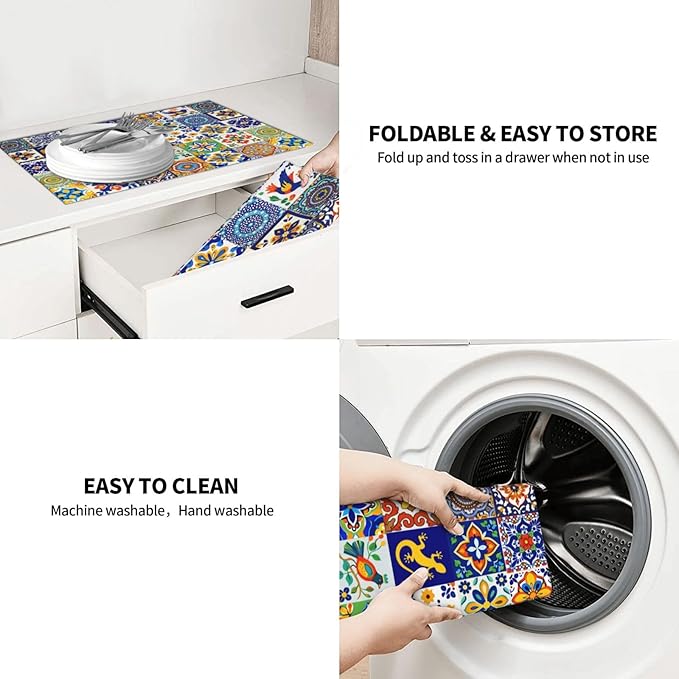 Mexican Tilt Dish Drying Mat For Kitchen Counter Absorbent Large Kitchen Fast - Image 9