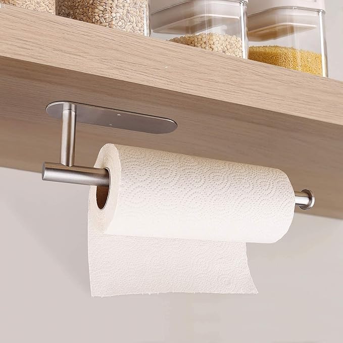 Paper Towel Holders for Kitchen, Paper Towels Bulk- Self-Adhesive Under Cabinet - Image 2