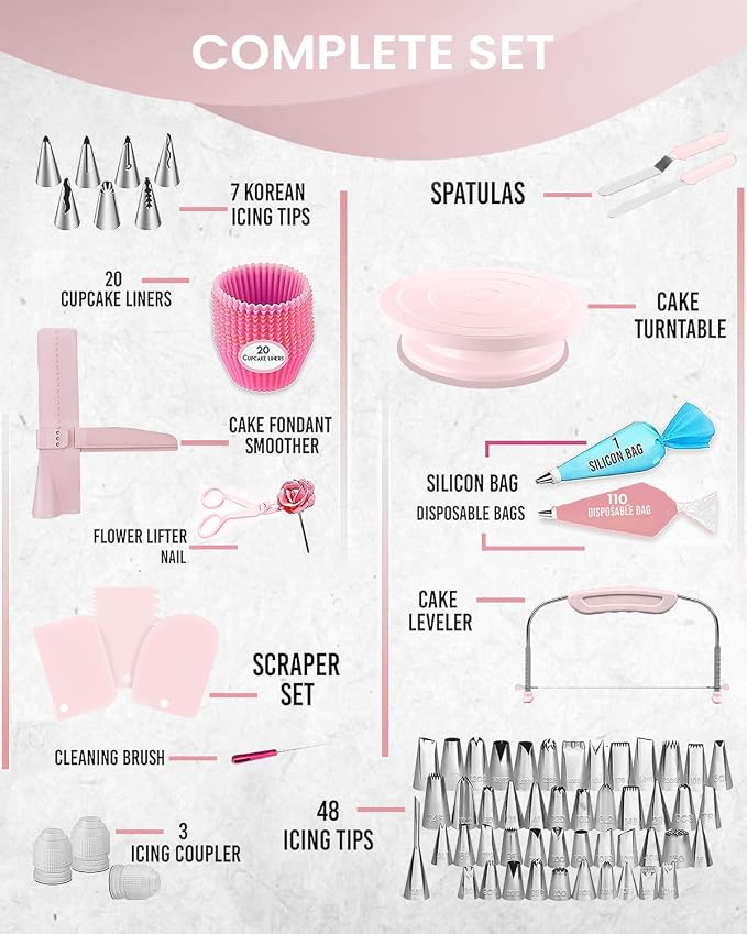 RFAQK 200PCs Cake Decorating Kit - Image 2