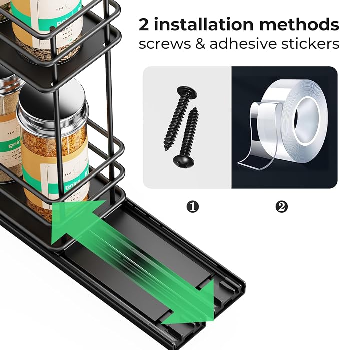 Mystozer Pull Out Spice Rack Organizer - Image 5