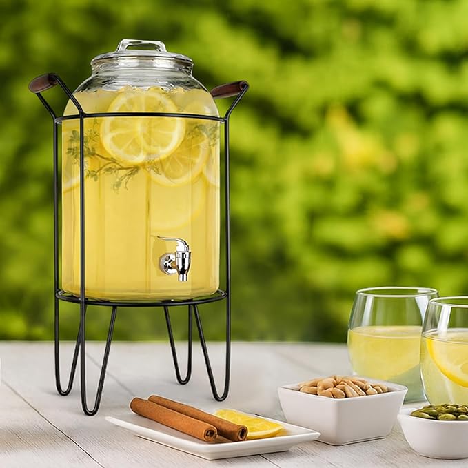 3 Gallon Glass Ice Cold Beverage Dispenser - - Image 2