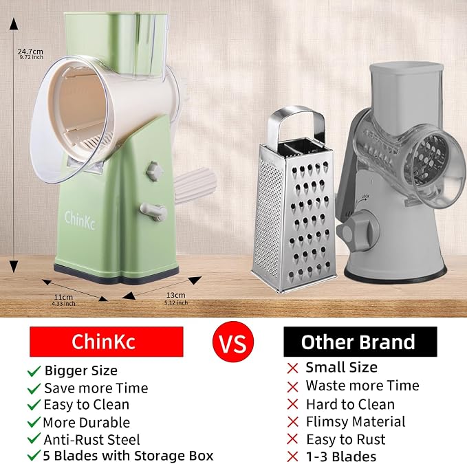 Upgrade Rotary Cheese Grater Shredder - Image 2