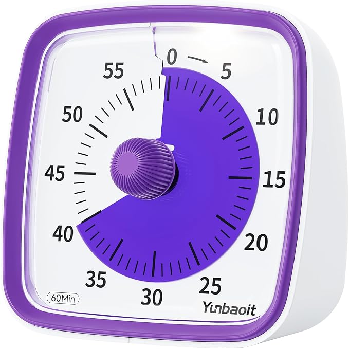 Yunbaoit Visual Timer with Night Light, 60-Minute Countdown Timer by Yunbaoit