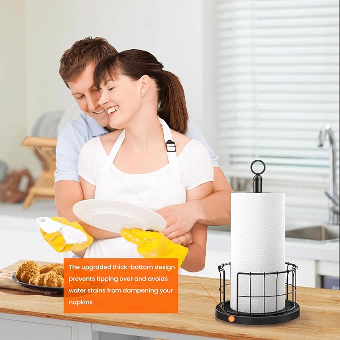 Homode Paper Towel Holder Countertop, Free-Standing Paper Towel Rack - Image 5
