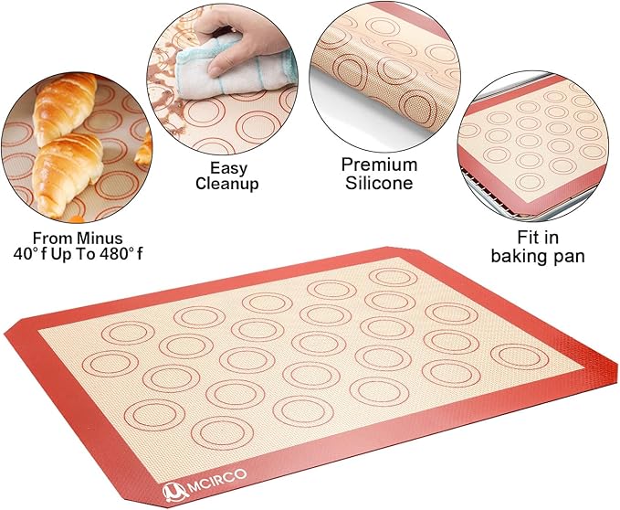 MCIRCO 6 Piece Stainless Steel Baking Sheet - Image 5