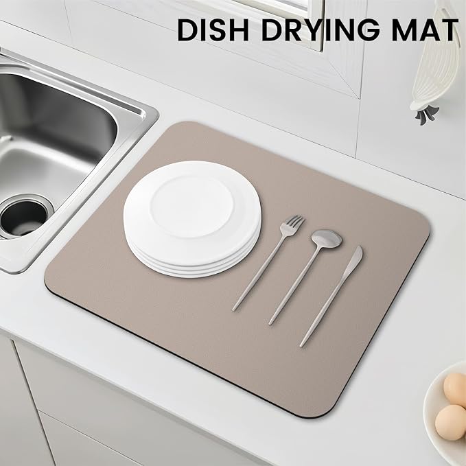 WISELIFE Dish Drying Mat Super Absorbent Drying Mat Large Dish Drying Mats - Image 6