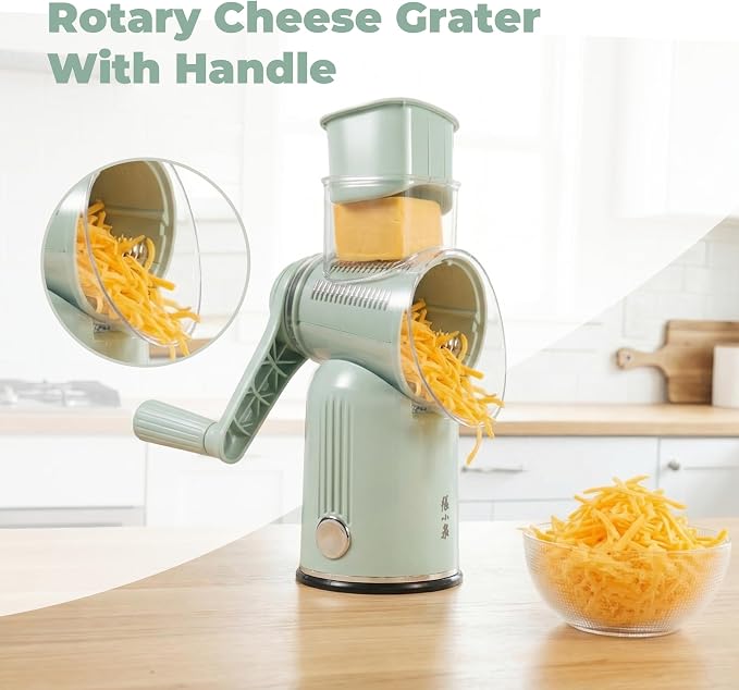 Rotary Cheese Grater Manual Hand Crank - Image 2