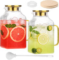 2 Pack 68oz/2 Liter Square Glass Pitcher by Moretoes