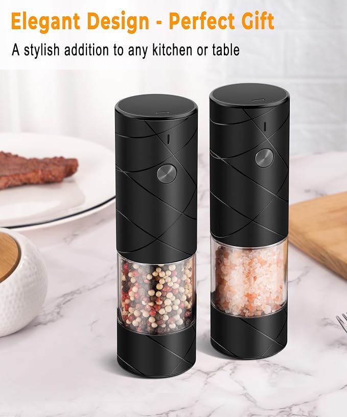 Rechargeable Electric Salt and Pepper Grinder Set - Image 6