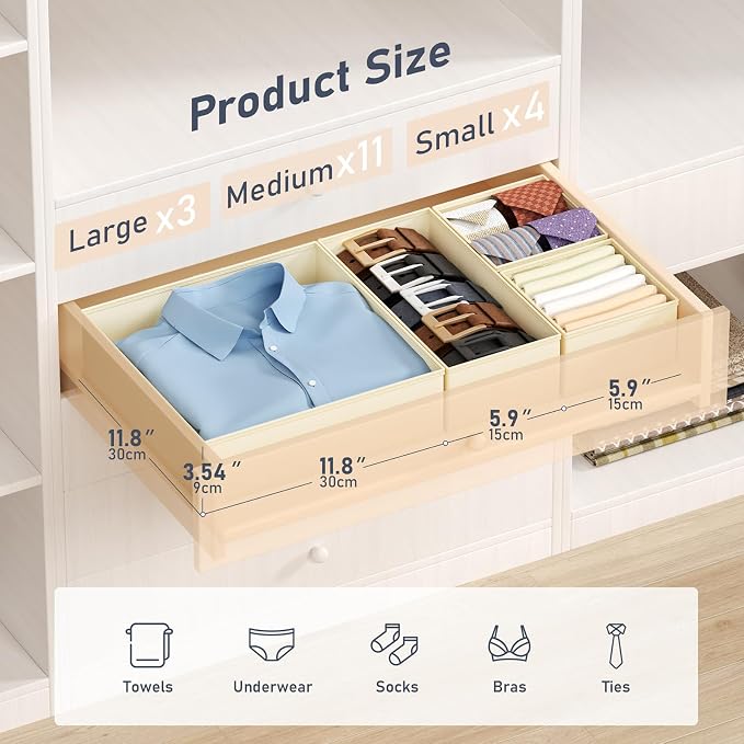 DIMJ Drawer Organizer Clothes Storage - Image 2