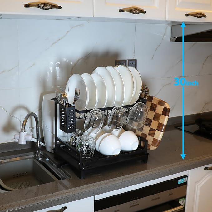 B-Land Dish Drying Rack: 2 Tier Dish Racks - Image 6