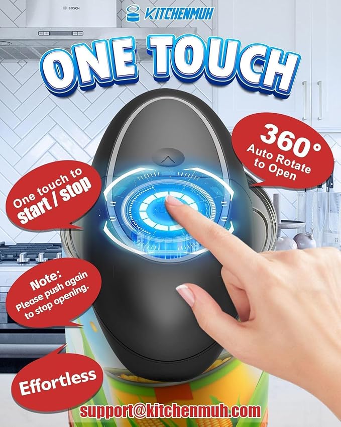 One Touch Electric Can Opener Fits All Can Sizes - Image 3