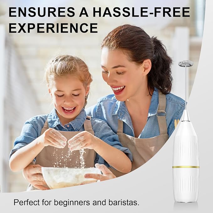 Milk Frother Handheld, Mini Drink Mixer and Coffee Blender Frother - Image 4