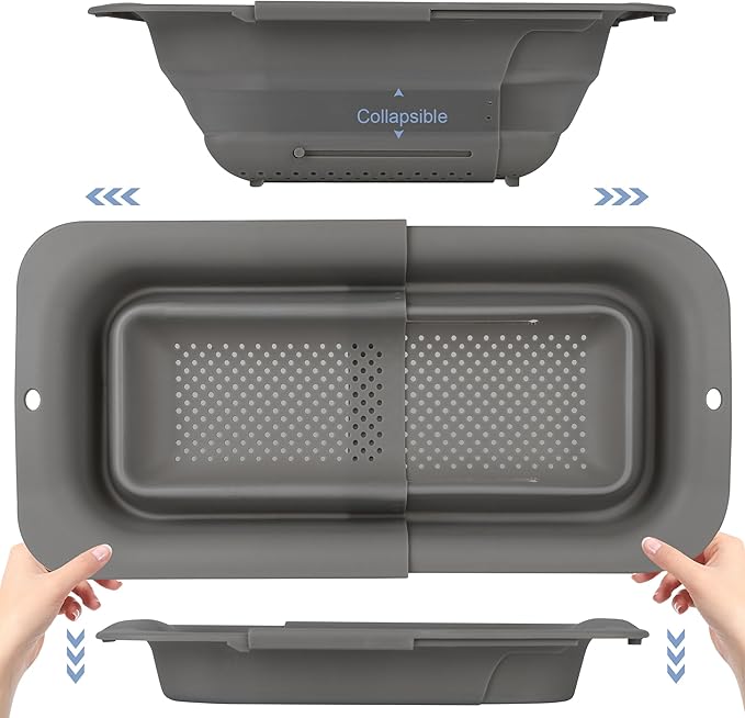 ROTTOGOON 7Qt Collapsible Colander Strainer, Expandable Over the Sink Colander by ROTTOGOON