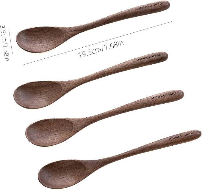 Black Walnut Wooden Spoons, Eco-Friendly Japanese Kitchenware Set, Natural Wood - Image 6