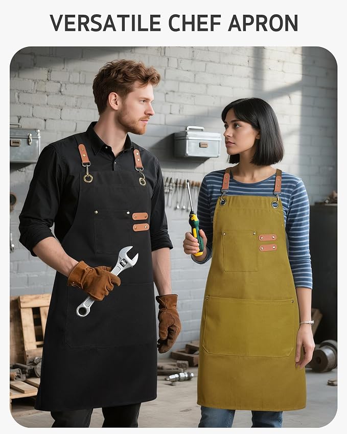 Syntus Chef Apron for Men Women Kitchen Cooking Apron - Image 7