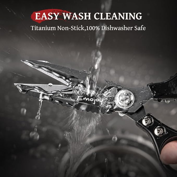 Emojoy Kitchen Shears for Food, Titanium Kitchen Scissors All Purpose, Japanese - Image 7