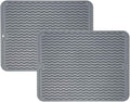 ZLR 2 Pcs Silicone Dish Drying Mat & Heat Resistant Trivet by ZLR