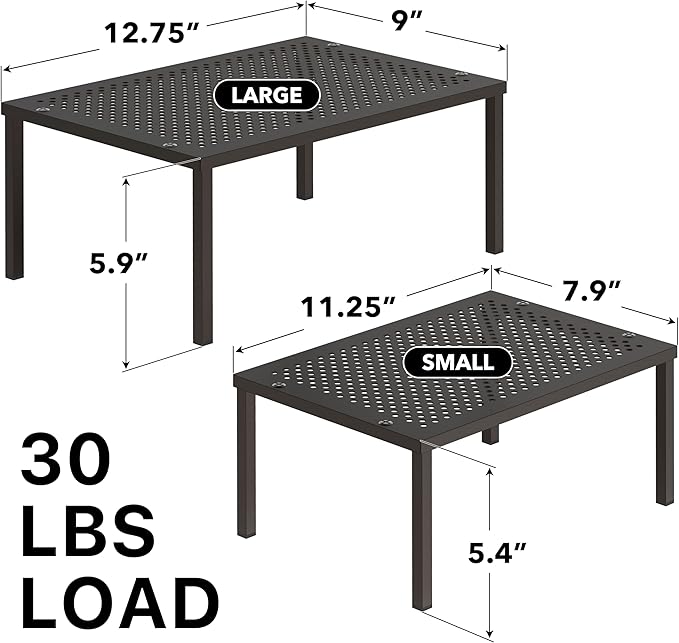 Simple Houseware Expandable Stackable Cabinet and Counter Shelf Organizer - Image 3