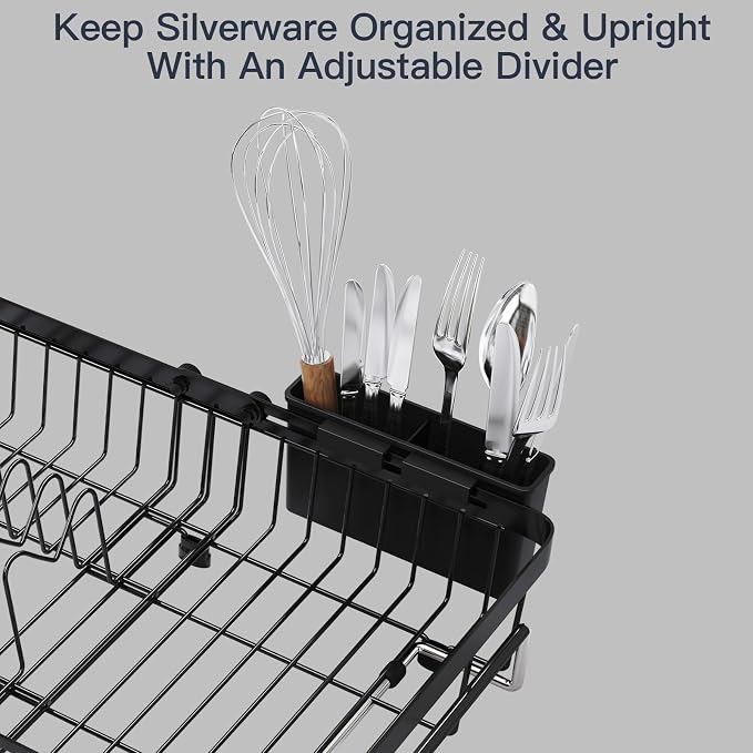 MAJALiS Expandable Stainless Steel Over The Sink Dish Drying Rack - Image 9