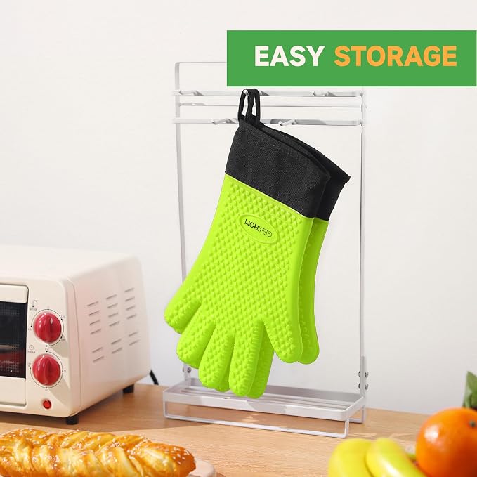 GEEKHOM BBQ Gloves Heat Resistant Oven Mitts - Image 7