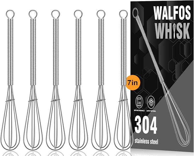 Walfos Mini Whisks Stainless Steel 6pcs; 7" by Walfos