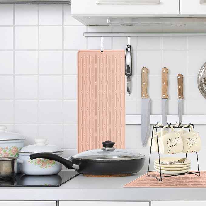 GeeRic Dish Drying Mats, Heat-resistant Silicone Mat - Image 7