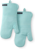 KITCHENAID Gourmet Series Gridlines Oven Mitts 2-Pack Set, Heat Resistant up to by KitchenAid