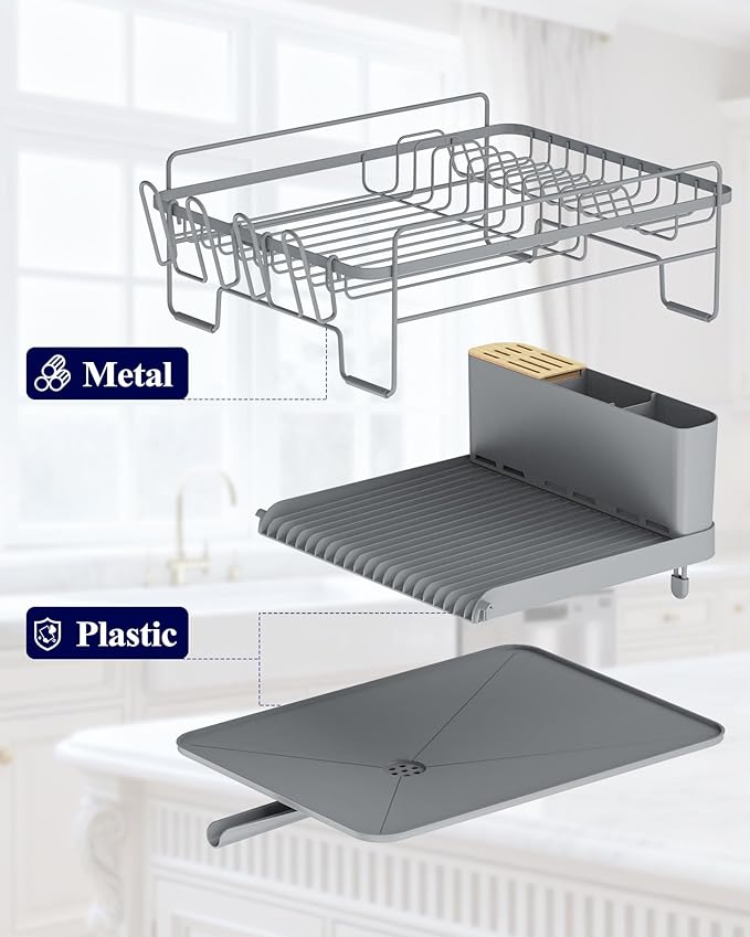 Kitsure Extendable Dish Drying Rack, Large Drying Dish Rack - Image 4