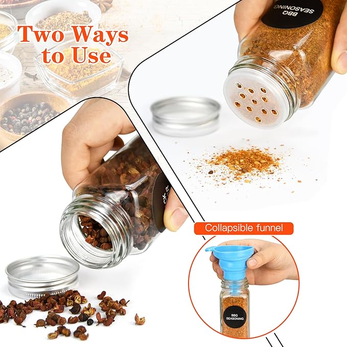 DkOvn 6pcs Glass Spice Jars, 4oz Empty Spice Jars - Image 3