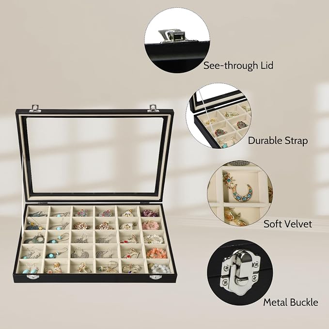 Stratalife Earring Organizer Jewelry Holder Organizer Drawer Earring Storage - Image 7